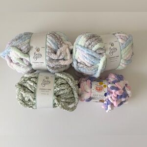 hobby Lobby Baby Bee Cuddly One Plush Yarn Bundle - Pastel Mix & Sage
